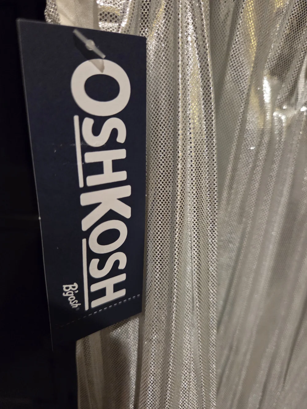 OshKosh B'gosh Silver Metallic Pleated Dress